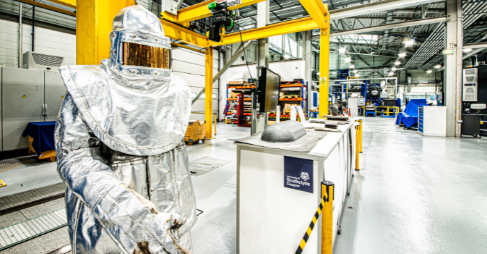 AFRC workshop man in space suit